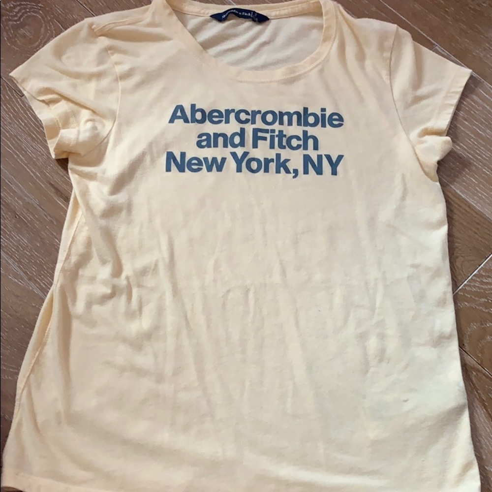 Abercrombie and Fitch woman’s yellow logo top